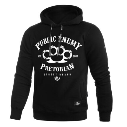 Kapucnis pulóver Pretorian "Public enemy" -vel