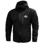 Softshell Pretorian "ps white" kabát - fekete