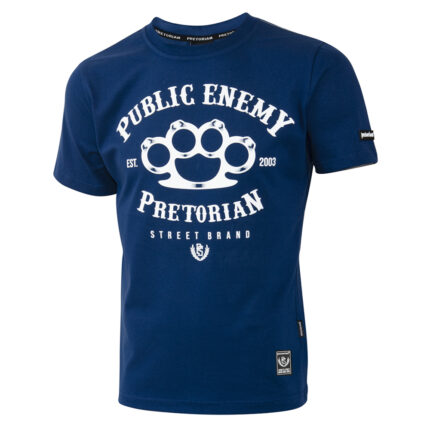 "Public Enemy" Pretorian póló - sötétkék