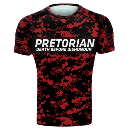 Pretorian Rashguard rövid ujjú "red camo"