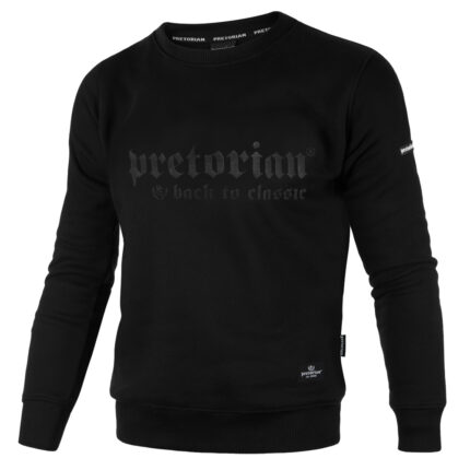 Pretorian környakú pulóver "Back to classic" - fekete/fekete