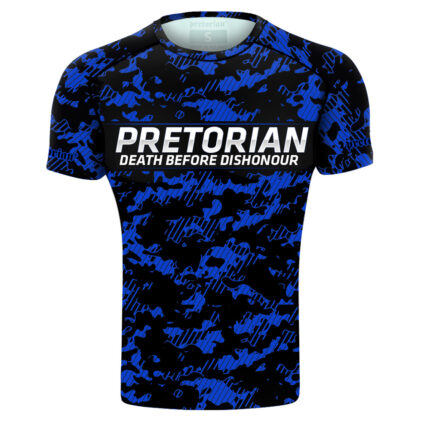 Pretorian Rashguard rövid ujjú "kék camo"