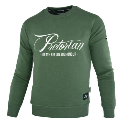 Pretorian környakú pulóver"Death Before Dishonour" - Khaki