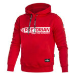 Pretorian kapucnis pulóver "side" - piros
